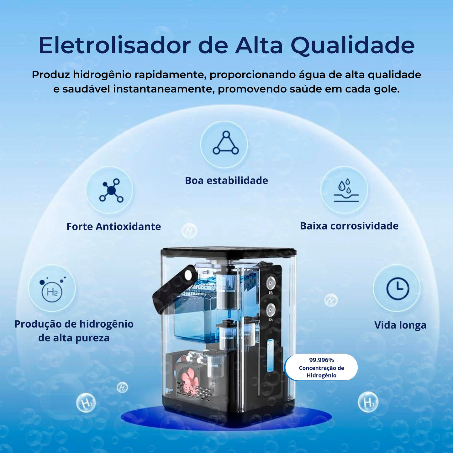HM-450H+O - Gerador de Oxigênio Hidrogênio Inalador