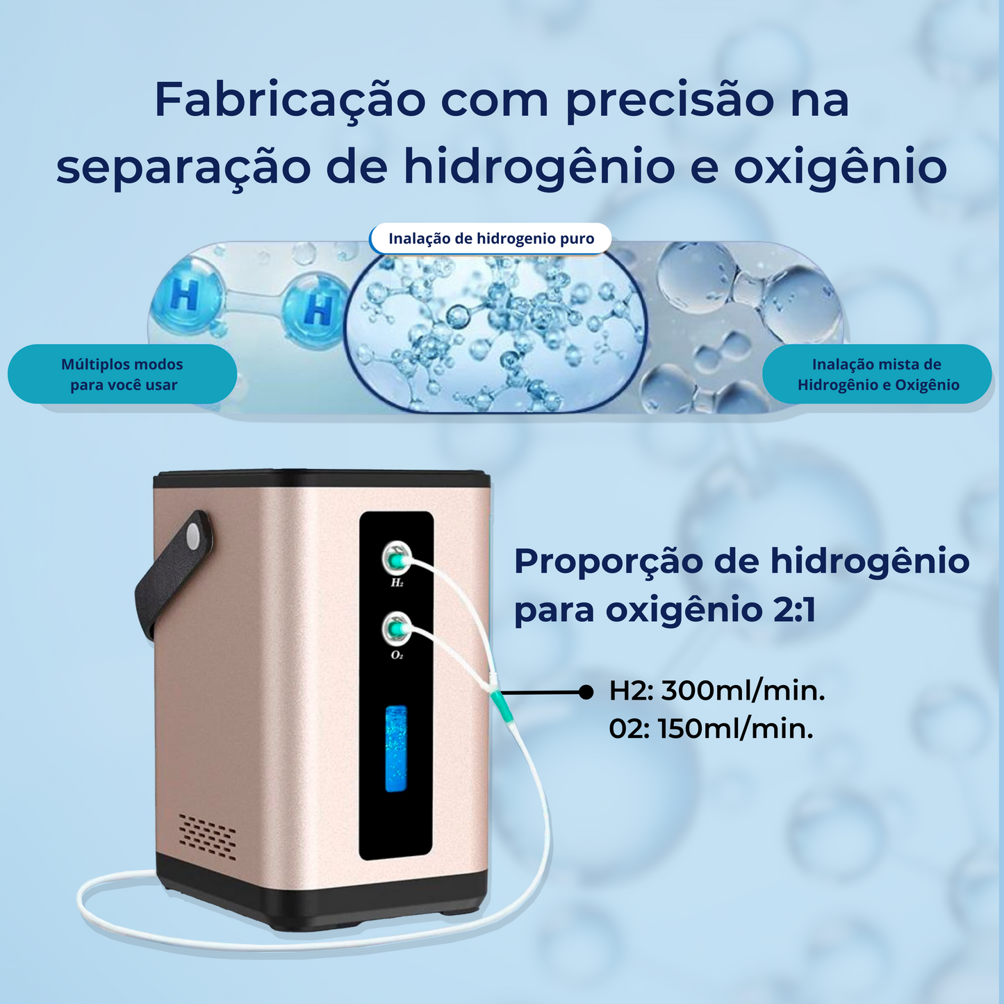 HM-450H+O - Gerador de Oxigênio Hidrogênio Inalador